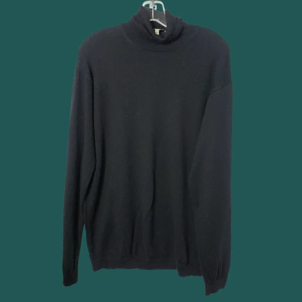 Emporio Armani Mens Turtleneck Long sleeve Light Sweater Black Size 36